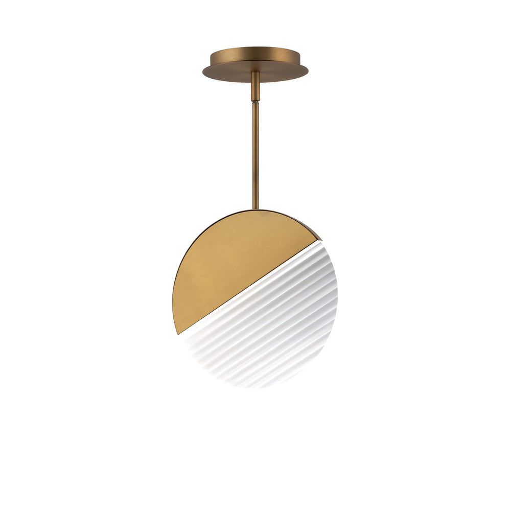 W.A.C. Canada - LED Mini Pendant - Crescent - Aged Brass- Union Lighting Luminaires Decor