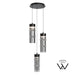 W.A.C. Canada - LED Chandelier - Kanister - Black/Smoke Glass- Union Lighting Luminaires Decor