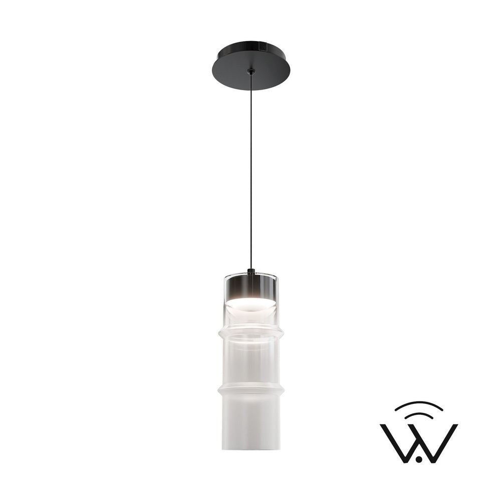 W.A.C. Canada - LED Pendant - Kanister - Black/White Glass- Union Lighting Luminaires Decor