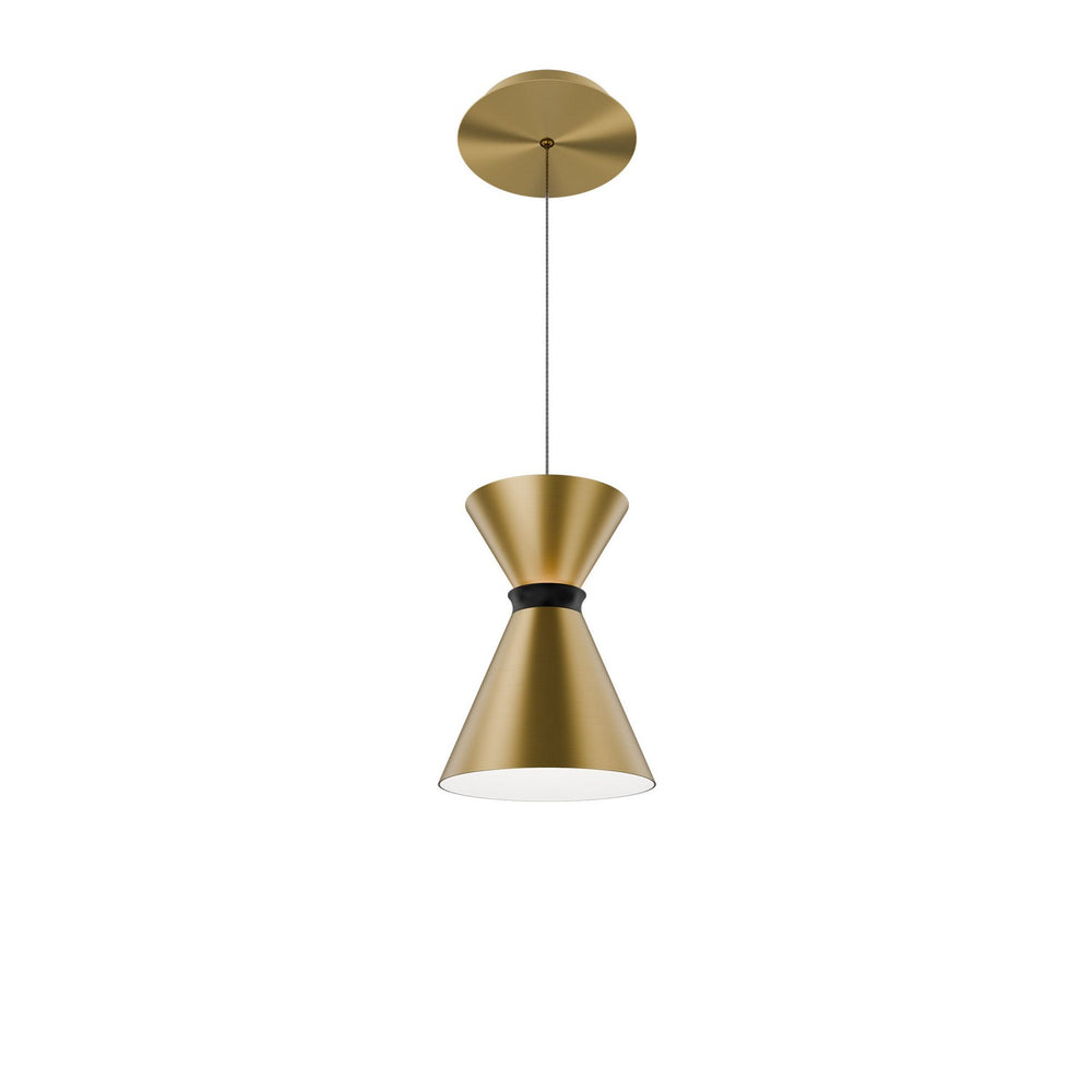 W.A.C. Canada - LED Pendant - Pin Up - Aged Brass/Black- Union Lighting Luminaires Decor