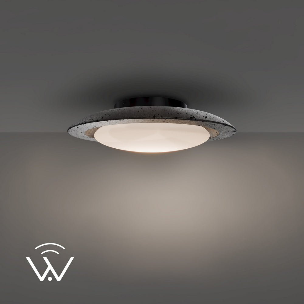 Modern Forms Canada - LED Flush Mount - Saturno - Basalt Stone/Black- Union Lighting Luminaires Decor