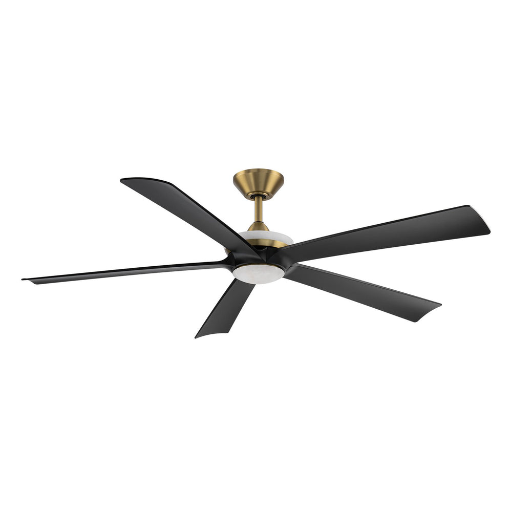 Modern Forms Fans Canada - 62" Ceiling Fan - Crown - Soft Brass/Matte Black- Union Lighting Luminaires Decor