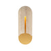 Modern Forms Canada - LED Outdoor Wall Sconce - Clog - Beige Travertine/Aged Brass- Union Lighting Luminaires Decor