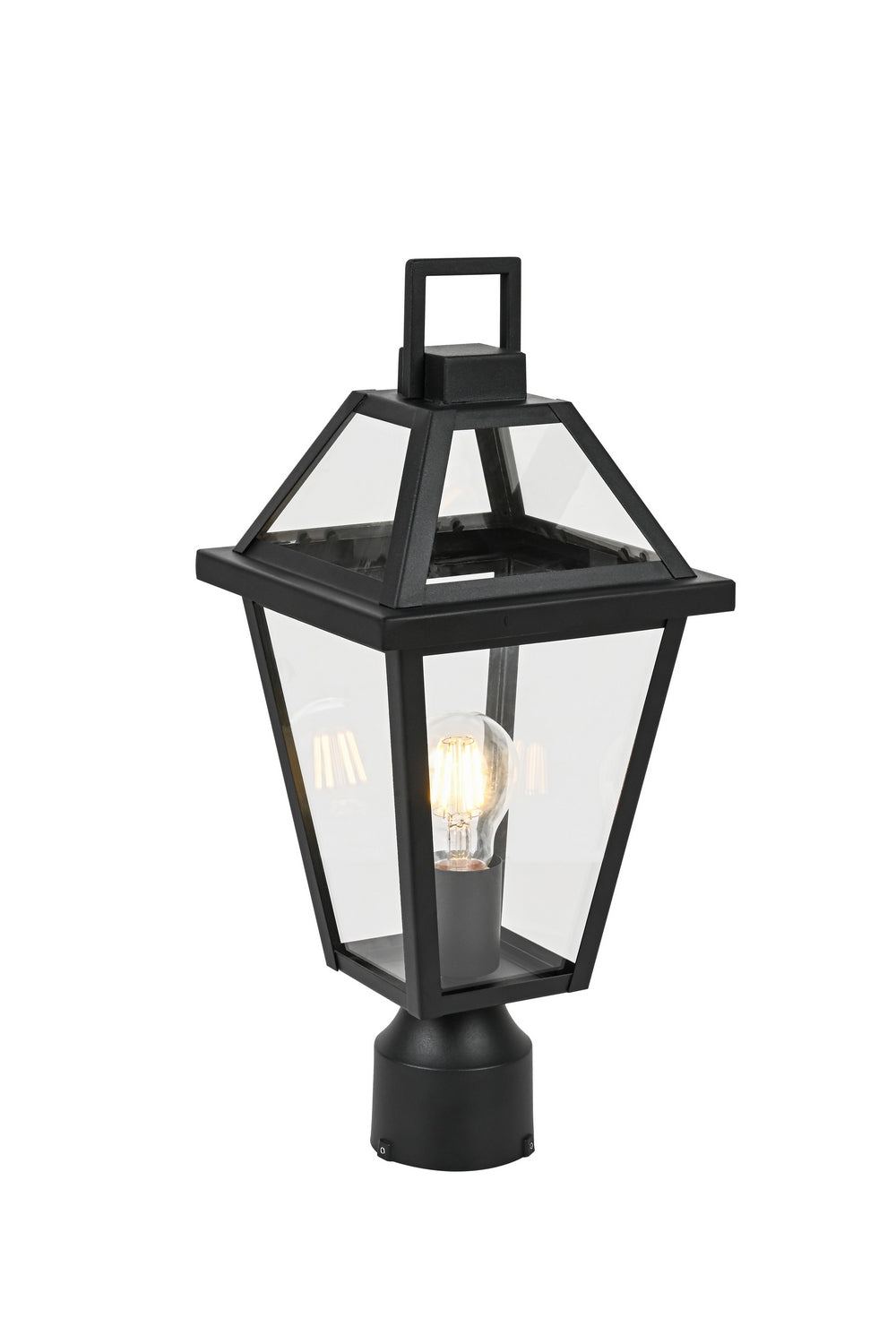Matteo Canada - One Light Outdoor Lantern - Layla - Matte Black- Union Lighting Luminaires Decor