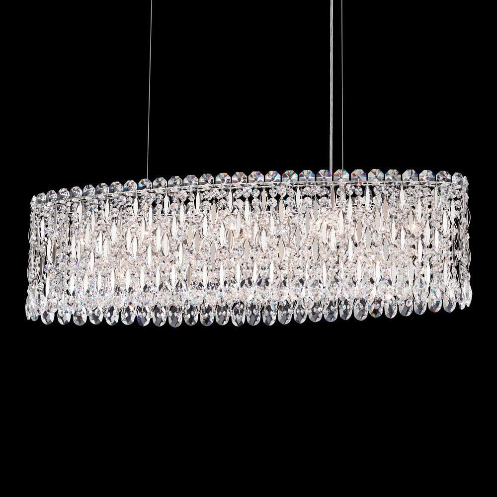 Schonbek - 12 Light Linear Pendant - Sarella - Black- Union Lighting Luminaires Decor