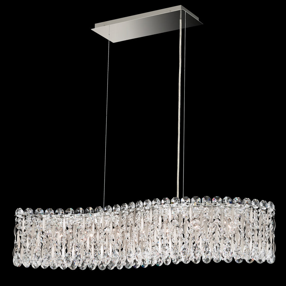Schonbek - Seven Light Linear Pendant - Sarella - Black- Union Lighting Luminaires Decor