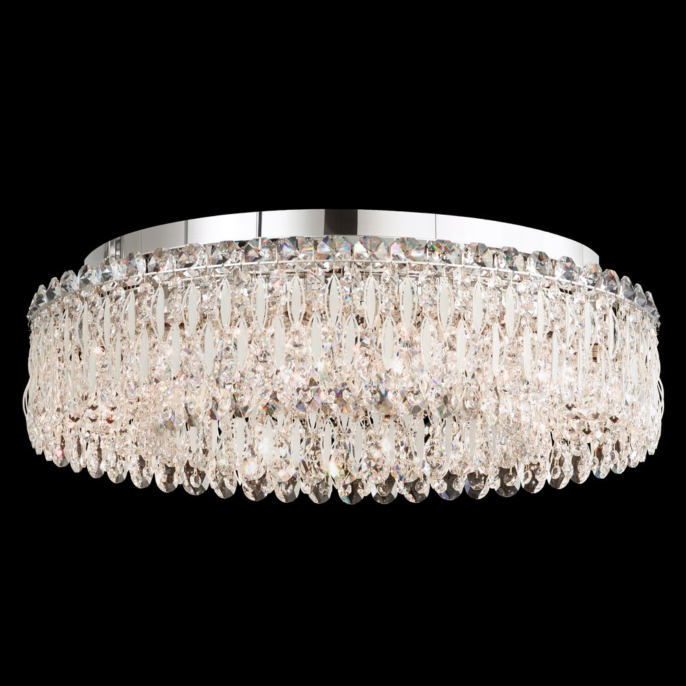 Schonbek - 12 Light Flush Mount - Sarella - Antique Silver- Union Lighting Luminaires Decor