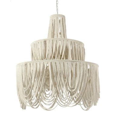 Palecek Canada - Eight Light Chandelier - Selita - Off-White- Union Lighting Luminaires Decor