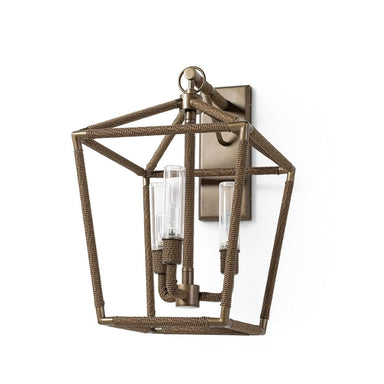 Palecek Canada - Three Light Wall Sconce - Hollister - Light Bronze/Natural- Union Lighting Luminaires Decor