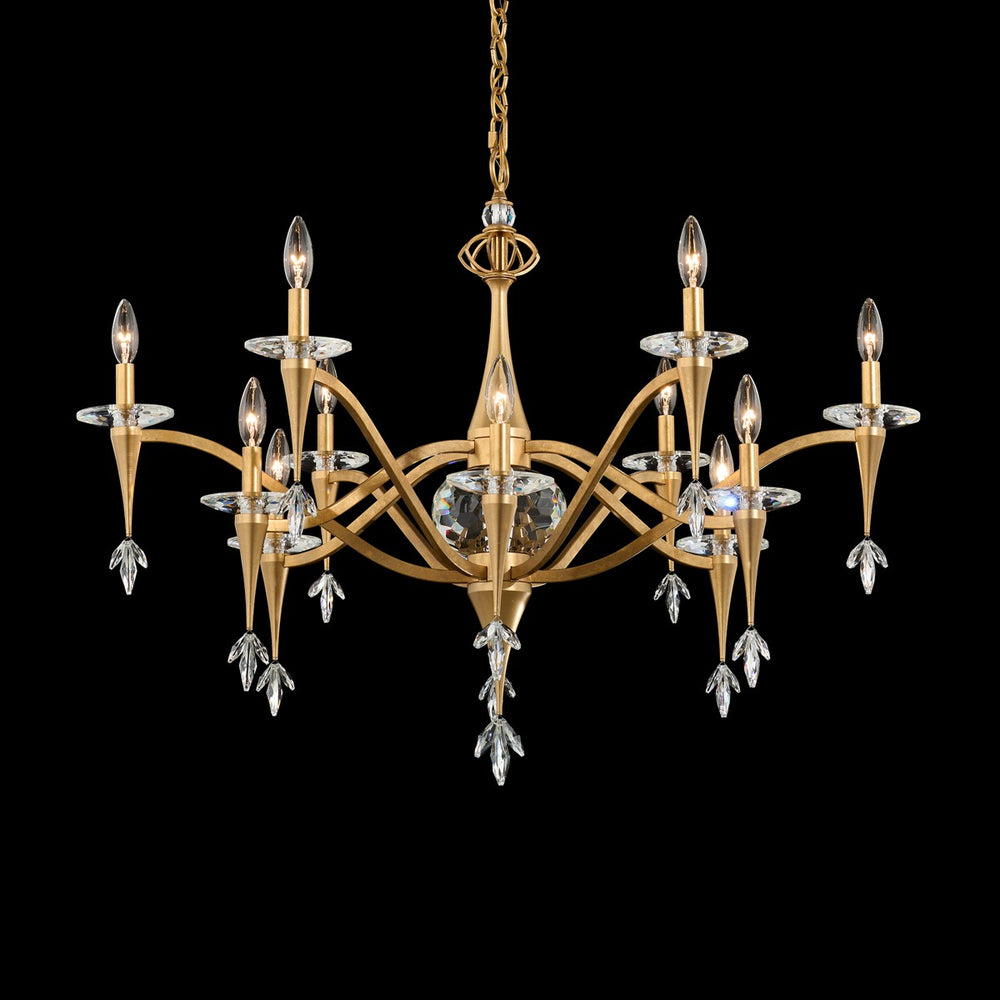 Schonbek - 12 Light Chandelier - Waverly - Antique Silver- Union Lighting Luminaires Decor