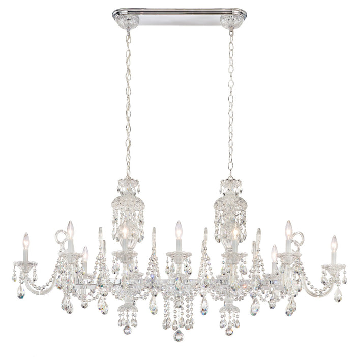 Schonbek - 12 Light Chandelier - Sterling Linear - Polished Silver- Union Lighting Luminaires Decor