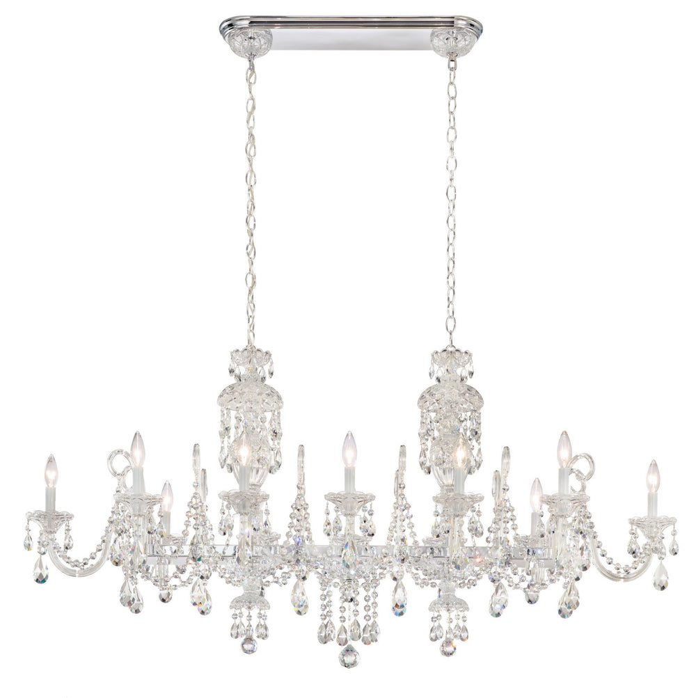 Schonbek - 12 Light Chandelier - Sterling Linear - Polished Silver- Union Lighting Luminaires Decor