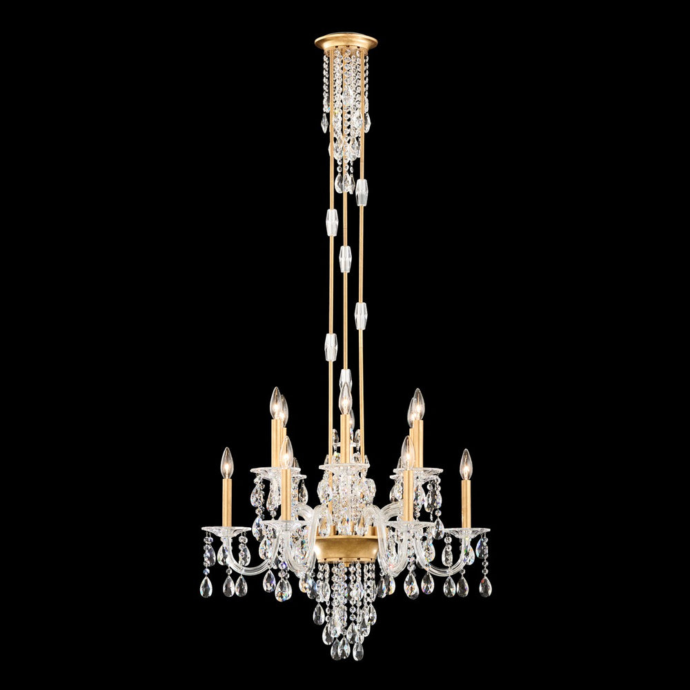 Schonbek - 12 Light Chandelier - Rainier - Heirloom Gold- Union Lighting Luminaires Decor