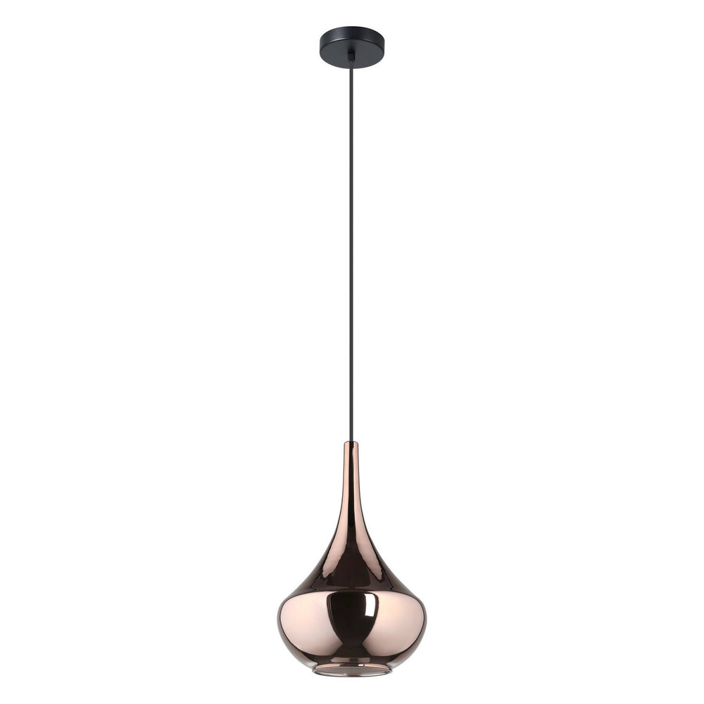 Eglo Canada - One Light Pendant - Almoster - Black, Copper Smoked- Union Lighting Luminaires Decor