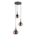 Eglo Canada - Three Light Pendant - Almoster - Black, Copper Smoked- Union Lighting Luminaires Decor