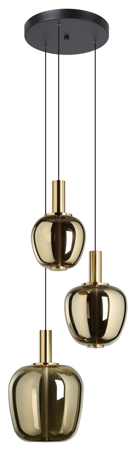 Eglo Canada - LED Pendant - Fruitera - Black, Brushed Gold- Union Lighting Luminaires Decor