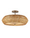 Currey and Company - Three Light Semi-Flush Mount - Antibes - Natural/Khaki/White- Union Lighting Luminaires Decor