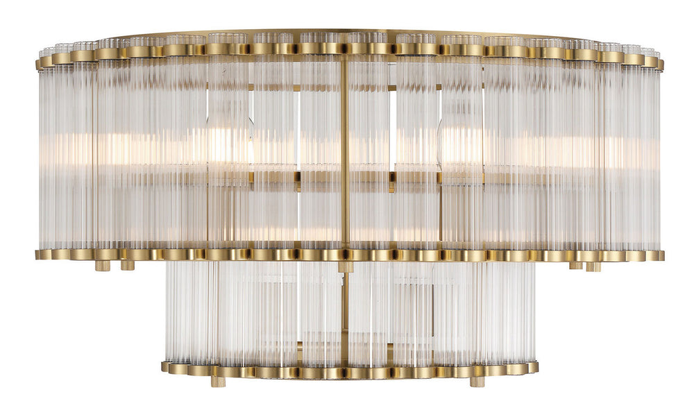 Eurofase Canada - Nine Light Flush Mount - Glasbury - Gold- Union Lighting Luminaires Decor