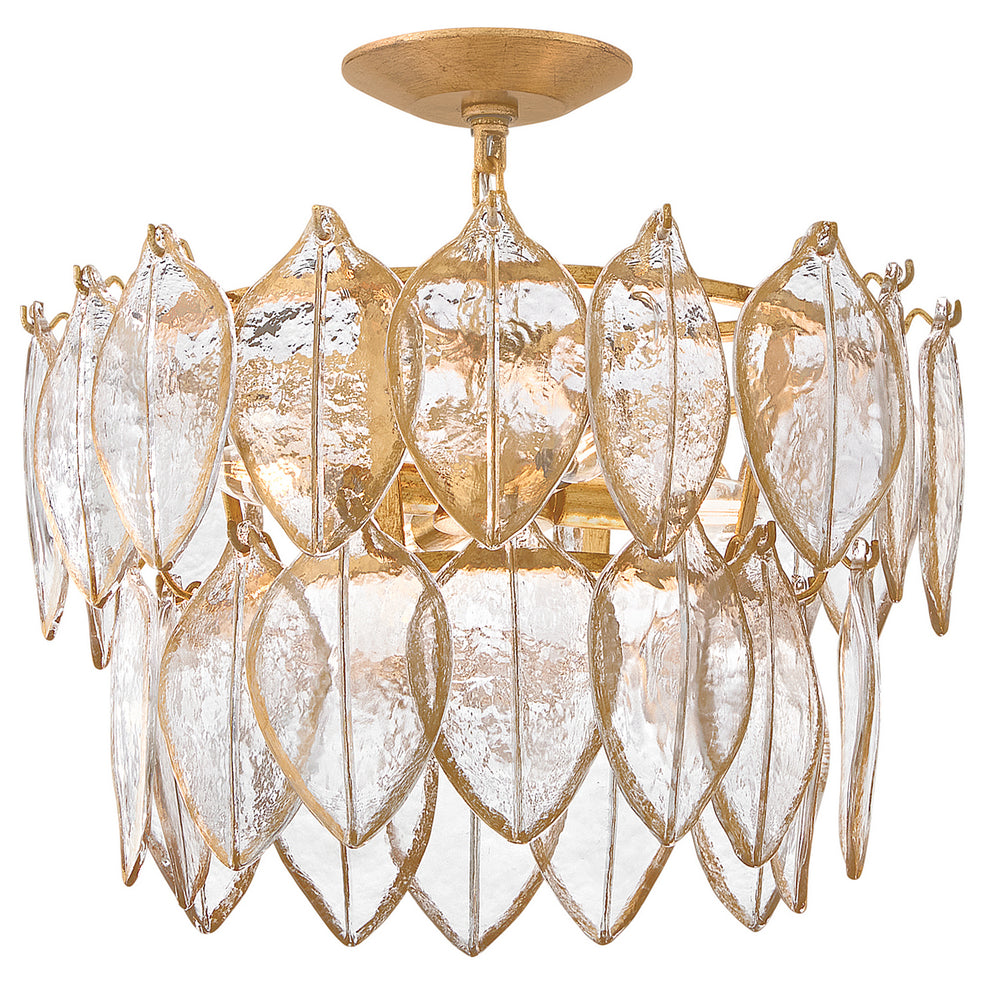 Fredrick Ramond Canada - LED Convertible Semi Flush - Amira - Distressed Brass- Union Lighting Luminaires Decor