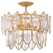 Fredrick Ramond Canada - LED Convertible Semi Flush - Amira - Distressed Brass- Union Lighting Luminaires Decor
