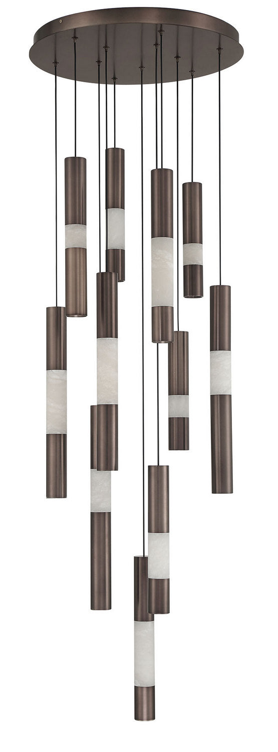 Eurofase Canada - LED Chandelier - Ronda - Harlow Bronze- Union Lighting Luminaires Decor