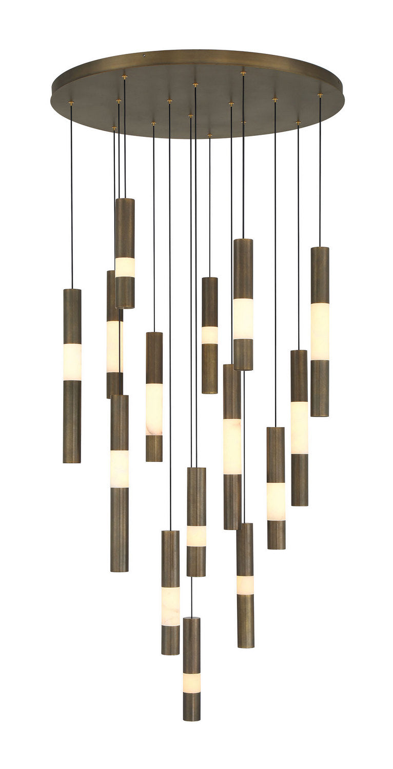 Eurofase Canada - LED Chandelier - Ronda - Weathered Brass- Union Lighting Luminaires Decor