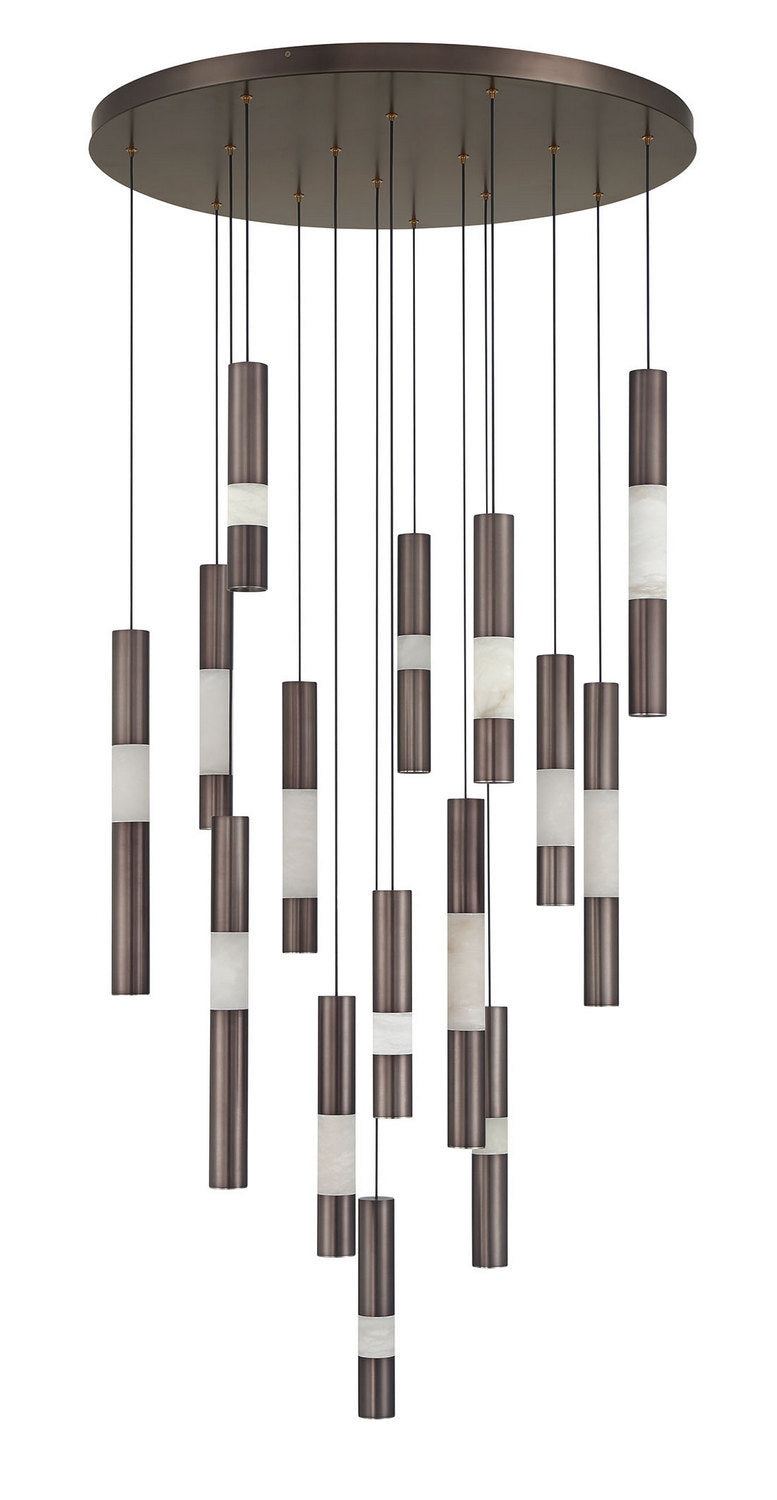 Eurofase Canada - LED Chandelier - Ronda - Harlow Bronze- Union Lighting Luminaires Decor