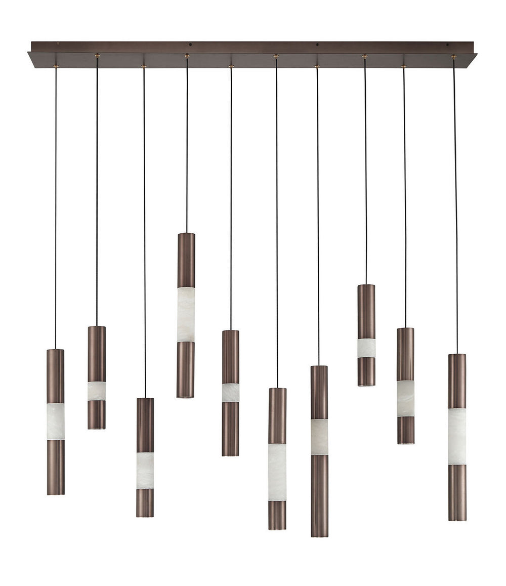 Eurofase Canada - LED Linear Chandelier - Ronda - Harlow Bronze- Union Lighting Luminaires Decor