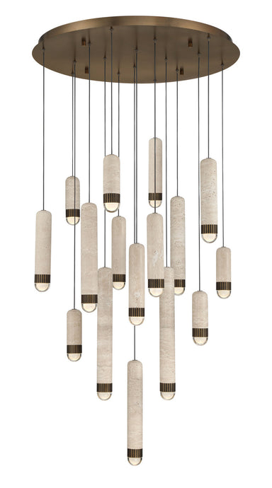Eurofase Canada - LED Chandelier - Cambre - Antique Brass- Union Lighting Luminaires Decor