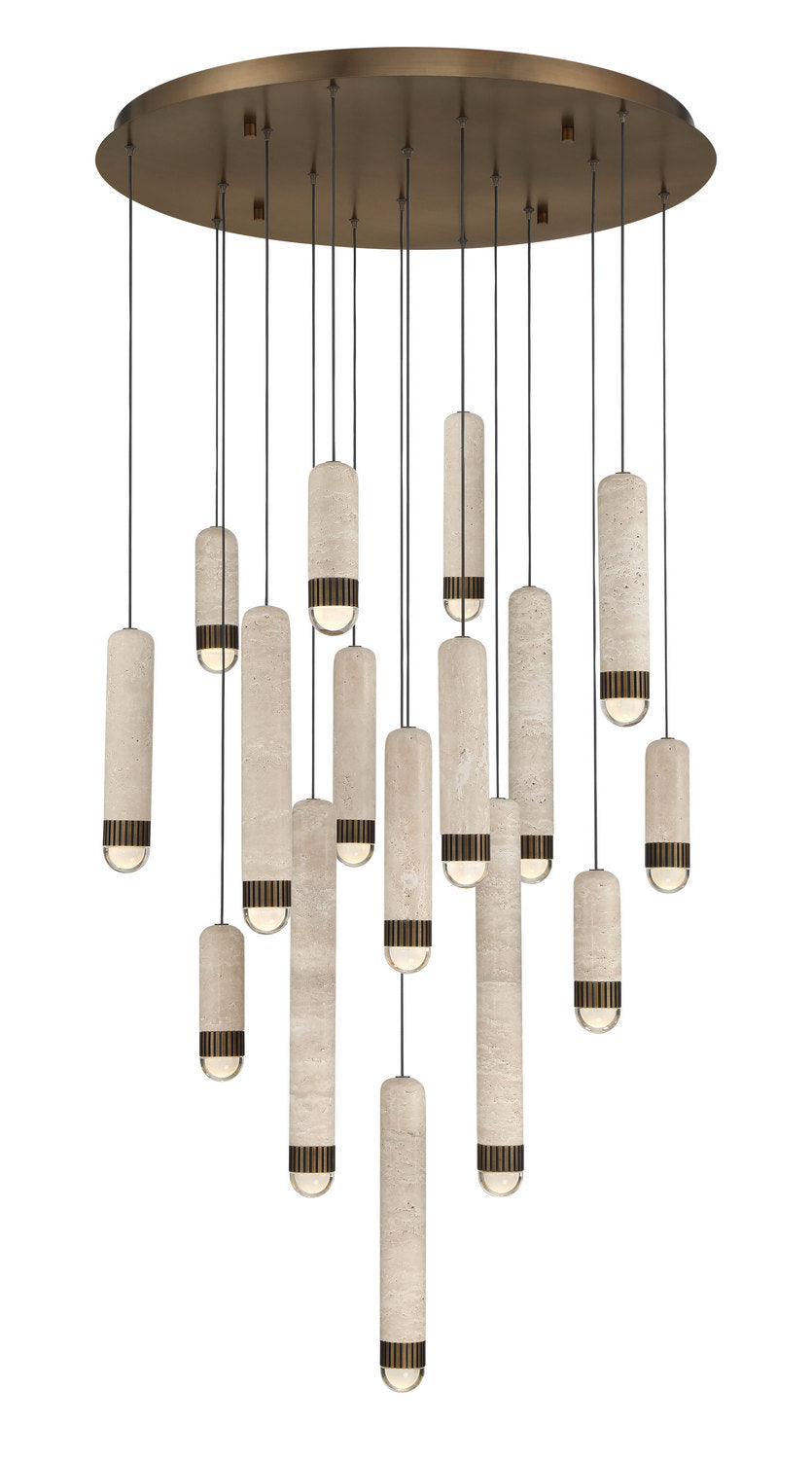 Eurofase Canada - LED Chandelier - Cambre - Antique Brass- Union Lighting Luminaires Decor