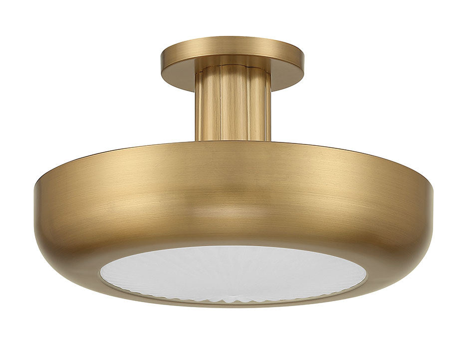 Eurofase Canada - LED Semi-Flush Mount - Macey - Antique Brass- Union Lighting Luminaires Decor