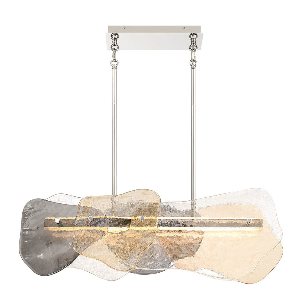 Eurofase Canada - LED Linear Chandelier - Grotto - Polished Nickel- Union Lighting Luminaires Decor