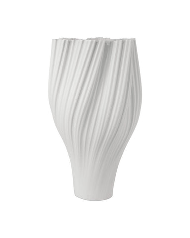 Currey and Company - Vase - Whorl - White- Union Lighting Luminaires Decor