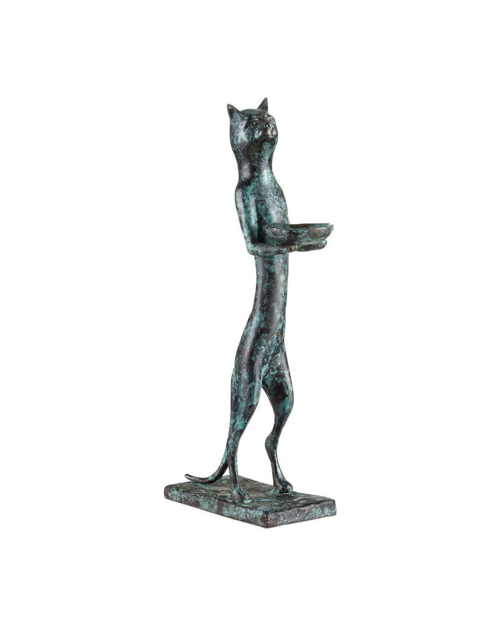 Currey and Company - Sculpture - Bastet Cat - Green Granite- Union Lighting Luminaires Decor