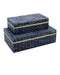 Currey and Company - Box Set of 2 - Midnight - Blue/Brass- Union Lighting Luminaires Decor