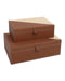 Currey and Company - Box Set of 2 - Leather & Raffia - Brown/Natural- Union Lighting Luminaires Decor
