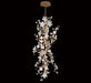 Lib & Co. Canada - LED Chandelier - Fiori - Gold leaf- Union Lighting Luminaires Decor