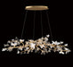 Lib & Co. Canada - LED Chandelier - Fiori - Gold leaf- Union Lighting Luminaires Decor