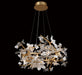 Lib & Co. Canada - LED Chandelier - Fiori - Gold leaf- Union Lighting Luminaires Decor