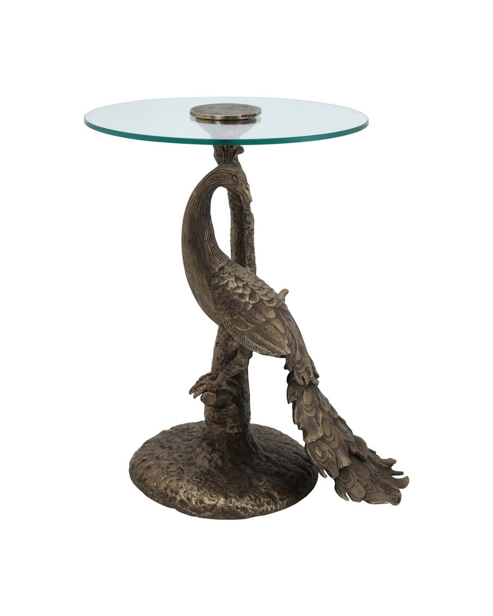Currey and Company - Accent Table - Paonne - Antique Gold/Clear- Union Lighting Luminaires Decor