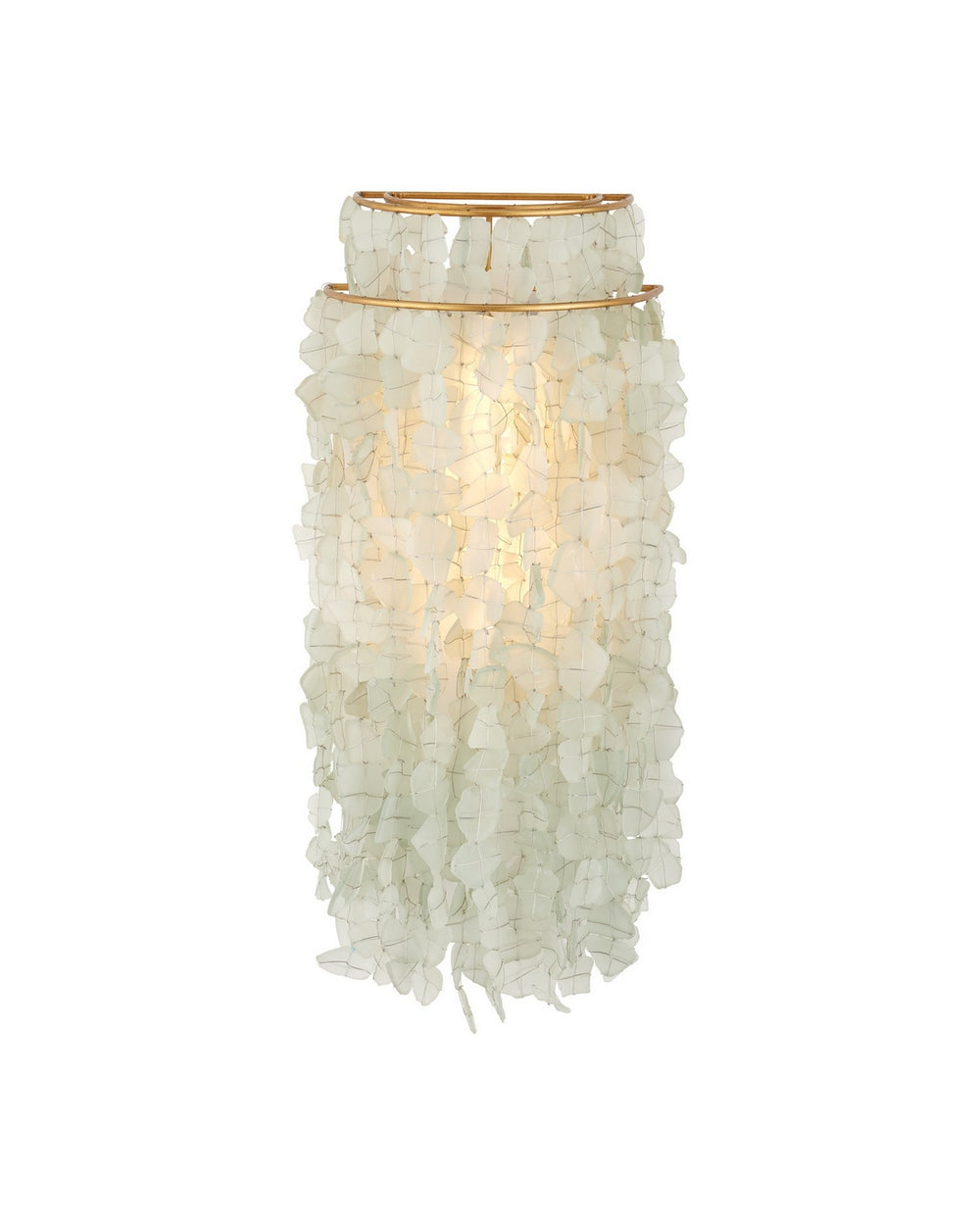 Currey and Company - One Light Wall Sconce - Verre de Mer - Seaglass/Contemporary Gold​- Union Lighting Luminaires Decor