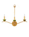 Currey and Company - Three Light Wall Sconce - Flannery - Contemporary Gold Leaf/Green- Union Lighting Luminaires Decor