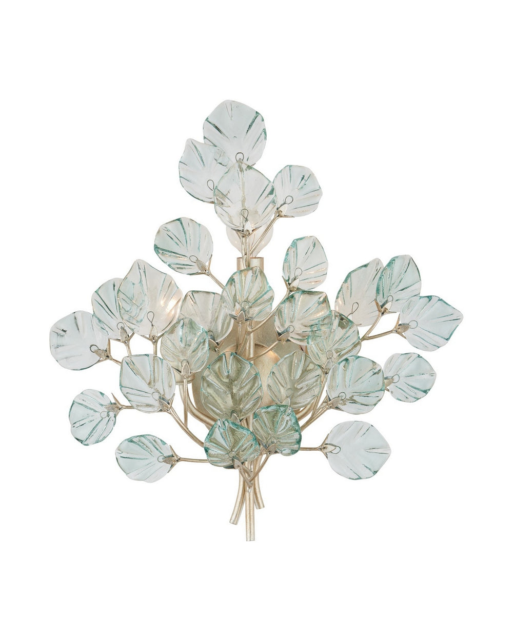 Currey and Company - Three Light Wall Sconce - Baobab - Clear/Contemporary Silver Leaf/Contemporary Silver- Union Lighting Luminaires Decor