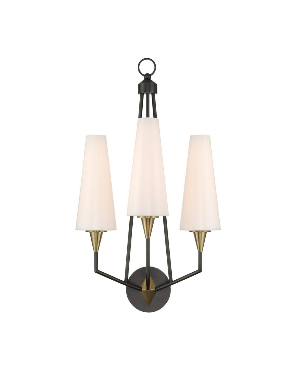 Currey and Company - LED Wall Sconce - Hennin - Polished Antique Brass/Oil Rubbed Bronze- Union Lighting Luminaires Decor