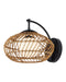 Currey and Company - One Light Wall Sconce - Carriage - Natural/Black/Frosted White- Union Lighting Luminaires Decor
