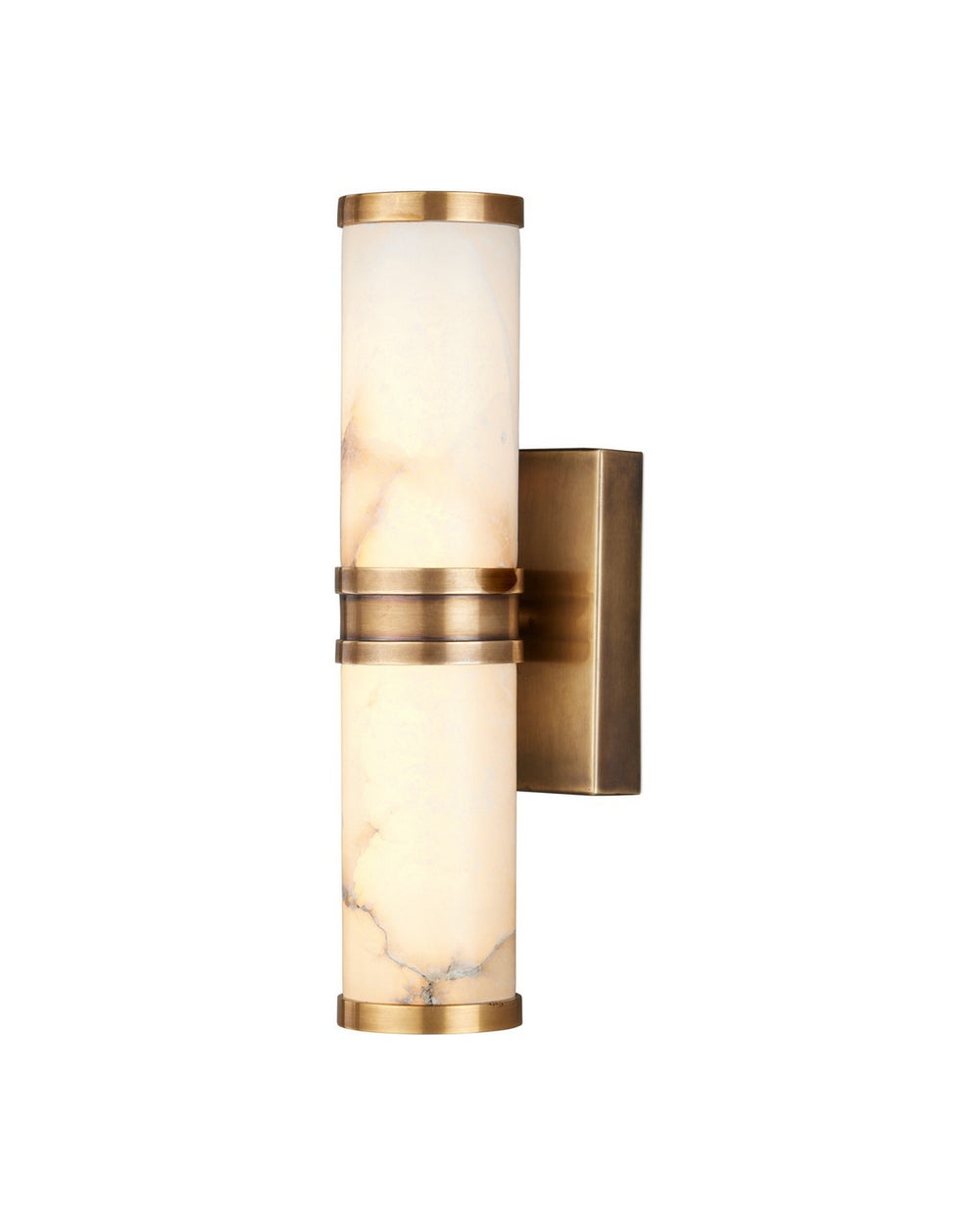 Currey and Company - LED Wall Sconce - Brenham - Natural/Vintage Brass- Union Lighting Luminaires Decor