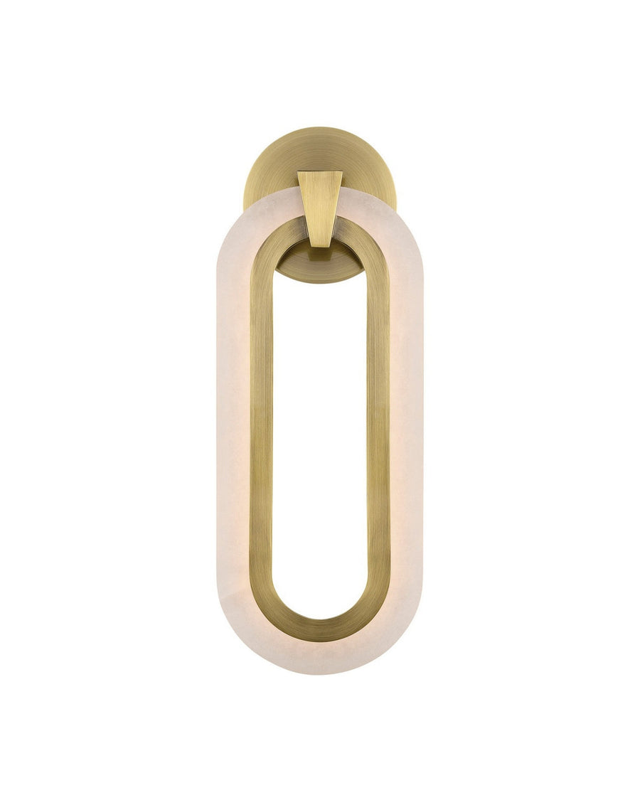 Currey and Company - LED Wall Sconce - Aurora - Natural/Polished Antique Brass- Union Lighting Luminaires Decor