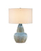 Currey and Company - One Light Table Lamp - Catania - Antique Blue Drip- Union Lighting Luminaires Decor