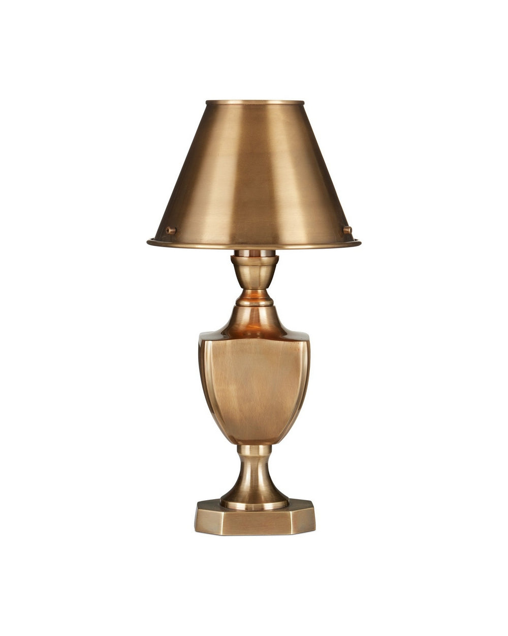 Currey and Company - One Light Table Lamp - Waddill - Antique Brass- Union Lighting Luminaires Decor