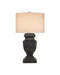 Currey and Company - One Light Table Lamp - Balustrade - Distressed Light Black- Union Lighting Luminaires Decor